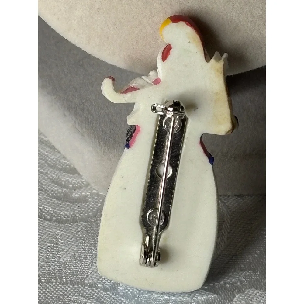 Jim Shore Heartwood Creek Winter's Friend Snowman Cat Pin Brooch 2003 112244 VTg